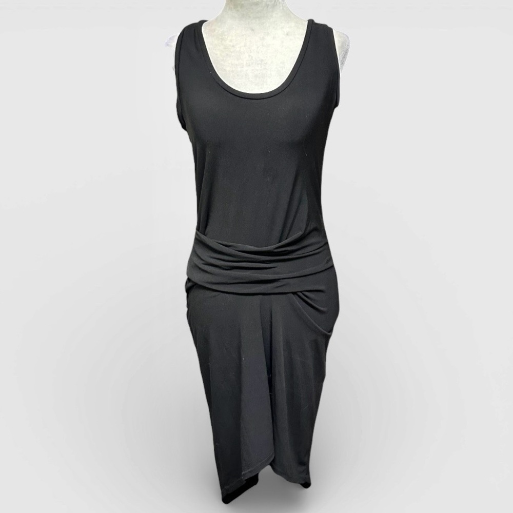 RACHEL Rachel Roy Black Ruched Sleeveless Dress S